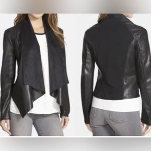 KUT from the Kloth Ana Faux Leather Drape Front Jacket